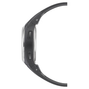 Armitron Unisex Black Round Digital Sport Watch, Quartz Movement, Alarm, Backlight, Water Resistant 100 ft, Adjustable Resin Strap, 45/7040BLKTC