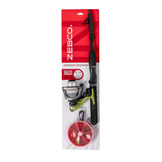 Zebco Telescopic Adventure Spin Fishing Combo Kit, Silver, Fiberglass Rod, Fast Action Medium Power, 66 in, 2000 Size Reel DIADV20565M