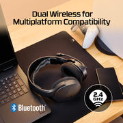 HyperX Cloud Jet Dual Wireless Gaming Headset, 40mm Drivers, 2.4GHz and Bluetooth 5.3 Connectivity, Light Blue