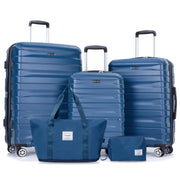 Tripcomp TC23077-5Dark Blue Luggage Sets 5 Piece,Hardside Travel Luggage set (20/24/28) with TSA Lock,Expandable Suitcase Set with Spinner Wheels.(Dark Blue)