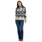 Wrangler Retro Quarter-Zip Sherpa Pullover - Dusty Blue - L