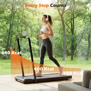 EDX Walking Pad Treadmill, Compact Foldable Electric Exercise Treadmill, 3.0 HP Motor, 198 Lb Capacity, Black