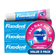 Fixodent Original Complete Denture Adhesive Cream - 2.4 Ounce (3 Pack)