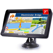 URFRU 7 Inch GPS Navigation Device with 2026 Maps, Lifetime Updates, Custom Truck Routing, Multilingual Support, 800x480 Touchscreen