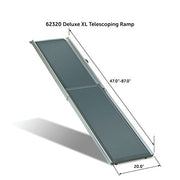 Solvit 62320 Deluxe XL Telescoping Pet Ramp Grey High-traction 20 inches wide