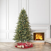 Holiday Time SG76P4KAEL00 7.5' Pre-Lit Birchwood Fir Green Artificial Christmas Tree with Warm White Twinkle LED Lights