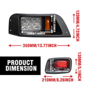 Partiue Golf Cart Light Kit for EZGO TXT 1996-2013, 12V Deluxe Street Legal LED Headlight and Tail Assembly with Turn Signal Switch, Horn, Brake Lights, Waterproof ABS Housing