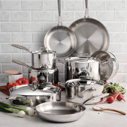 Tramontina 80116/045DS 14-Piece Tri-Ply Clad 18/10 Stainless Steel Cookware Set