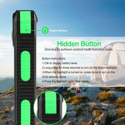 CATGOOD BAOKALER 30000mAh Solar Power Bank with Dual 5V USB Ports, 2 LED Flashlights, Compass, Water-Resistant Portable Charger for Outdoor Camping Hiking, Green