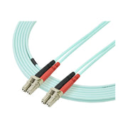 StarTech.com Fiber Optic Cable, 5m OM3 Multimode LC UPC to LC UPC, 50/125m, Aqua LSZH Jacket, 10Gbps A50FBLCLC5