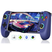 QQV Mobile Gaming Controller, Wireless Bluetooth, Compatible with Android and iOS Phones, Blue, Ergonomic Grip, Hall Joystick Technology