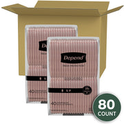 Depend 54196 Fresh Protection Adult Incontinence Underwear for Women, Maximum Absorbency, Small, Blush, 80 Count
