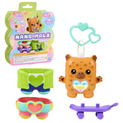Nanomals Gabbybara Capybara Electronic Pet with Interactive Heart Meter, Multicolor, Includes 2 Outfits and Skateboard Accessory, G2668CU0