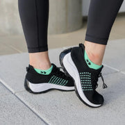 Comfort Wear Orthowear Shoes for Women, Red Walking Shoes w/Posture Correction, Size: 9.5
