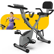 KURONO GT-818 Stationary Exercise Bike for Home Workout, Gray