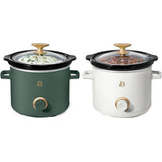 Beautiful BTFL 1 2-pack 2 quart slow cookers, Thyme and White Icing