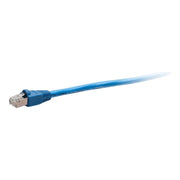 C2G C2G43722 Cat6 Snagless Shielded Ethernet Cable, TAA Compliant, Blue, 1 ft, RJ45 to RJ45, C2G43722