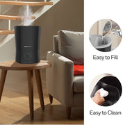 Honeywell HWM440B Warm Mist Humidifier w/Essential Oil Cup, Filter Free, Black