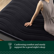 Zinus Tranquility 10in Medium Hybrid Mattress with Pocketed Coil Support, Black, Queen