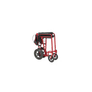 Drive Medical EXP19LTRD Lightweight Expedition Red Transport Wheelchair with Hand Brakes