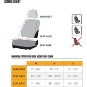 Carhartt C000139900299 Universal Low Back Seat Cover, Single - Black