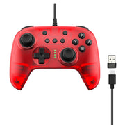 Onn RED36013940 Wired Controller for Nintendo Switch 2 with Dual Vibration, Turbo Button, Red