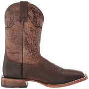Ariat Crosshair Western Boot, Full-Grain Leather, Wide Square Toe, TekStep Comfort System, Dark Whiskey Brown, Size 9 Medium, 10046827