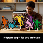 LEGO Art Keith Haring Dancing Figures Building Set, 1,773 Pieces, Home Decor Wall Art, Customizable Pop Art Kit, Model 31216