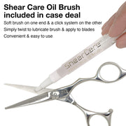 Olivia Garden SwivelCut Hairdressing Shears Set, 5.75 in, Steel Alloy Blades, Ergonomic Swivel Handle, Intro Case with The Edge Razor and Accessories, 640-SWC02