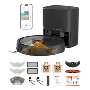 PrettyCare L1 pro Robot Vacuum and Mop Combo, 9000Pa Suction, Laser 3D Scanning Navigation, Self-Emptying Station