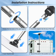 Beciety Starlink Gen3 RV Mounting Kit with Magnetic Mount for Starlink Internet Kit Satellite