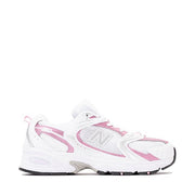 New Balance 530 Unisex Athletic Shoes with ABZORB Cushioning, White Pink Sugar Silver, MR530PK