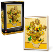 LEGO Art Vincent van Gogh Sunflowers Building Set, 2,615 Pieces, Adjustable Petals, Removable Frame, Wall Art Decor