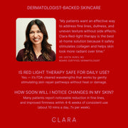 Clara Red Light Therapy Neck Mask, Silicone, Collagen Boosting, Anti-Aging, Radiant Skin