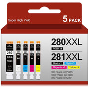 AUMOK 281XXL 280XXL Ink Cartridges Compatible for Canon Ink 280 and 281 Work for Canon Pixma TR8520 TR8620a TS8120 TS9120 Ink