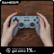 GameSir Tegenaria Lite Wired Gaming Controller with Hall Effect Joysticks, 1000Hz Polling Rate, Dual Vibration, Turbo Function, Two Remappable Buttons, White