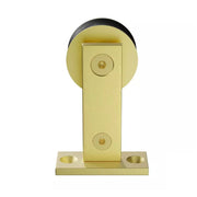 Miseno HBD6060X96CHBS Amici 96 in. Single Roller Top-Mount Barn Door Hardware Kit in Champagne Brass