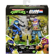 Playmates Teenage Mutant Ninja Turtles x G.I. Joe Action Figure 2-Pack with Weapon Accessories, Multicolor, 9 in TMNT GI Joe Battle Pack