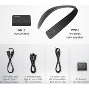 Panasonic WN10 Wireless Wearable TV Neck Speaker, Bluetooth, Built-In Microphone, Splashproof IPX4, Connect Two Devices, SC-WN10PP-K