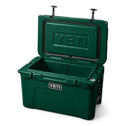 YETI Tundra 45 Hard Cooler, PermaFrost Insulation, Rotomolded Construction, Black Forest Green, 54 Can Capacity