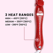 The Beachwaver Co. B-Series Rotating Curling Iron with 1.25-Inch Ceramic Barrel, Red Glitter