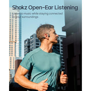 Shokz OpenRun Pro 2 Open-Ear Bone Conduction Sport Headphones, DualPitch 3D Sound, Sweat Resistant, Secure Comfortable Fit, Black and Silver