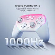 GameSir Super Nova Wireless Gaming Controller, Hall Effect Sticks and Triggers, 1000Hz Polling Rate, RGB Lighting, Rubberized Grips, 1000mAh Battery