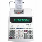 Victor Technology 1226 Thermal Printing Calculator, 12-Digit LED Display, Thermal Print, 8 LPS, White