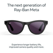 Ray-Ban Meta Skyler Gen 2 RW4014 Transitions Sunglasses - Shiny Black/Clear/Amethyst Photochromic - Medium