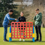 RealPlay Jumbo 4-in-a-Row Connect Game, 4ft Giant Indoor Outdoor Yard Game with 42 Rings, 30636
