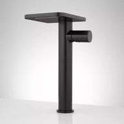 Signature Hardware SH449703MB Knox Waterfall Vessel Faucet with Drain, Black