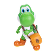 Jakks Pacific Super Mario Galaxy Movie Yoshi 5 Inch Action Figure with Hat Sunglasses Satchel Accessories 432514