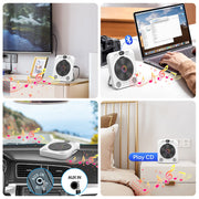 GCZ HD DVD Player for TV, Bluetooth 5.3 Streaming, HDMI 1080p Output, USB Playback, Remote Control, Built-in Speaker, Wall-Mountable, White, DVP-507