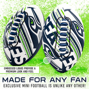 Franklin Sports Seattle Seahawks Youth Mini Football, 8.5 in, SPACELACE Easy Grip Texture, Air Tech Cover, 70152F28Z